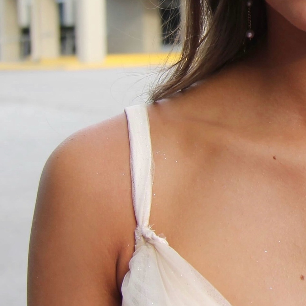 Sherri Hill Cream Layered Maxi Dress - Picture 5 of 5